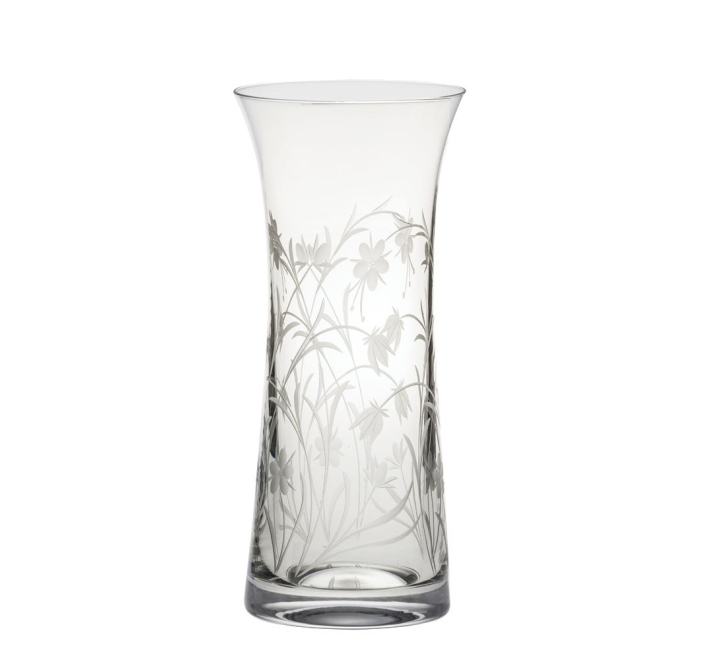 Meadow Flowers Lily Vase 230mm (Gift Boxed) Royal Scot Crystal