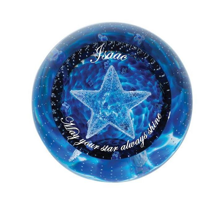 Personalised Twinkle Twinkle Little Star Glass Paperweight 80mm (Gift