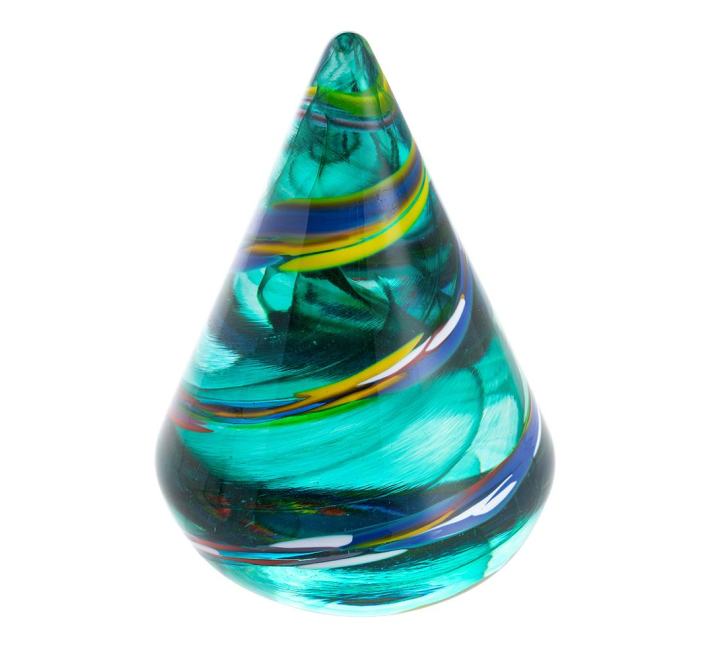 Spruce Christmas Tree Medium Glass Paperweight, (Christmas)110mm