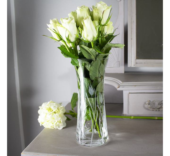 Wild Tulip Lily Vase 230mm (Gift Boxed) Royal Scot Crystal