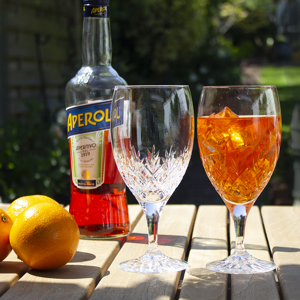 DIAMANTE Set 2 Bicchieri Da Spritz In Cristallo Design Broadway - 510ml, Idea Regalo