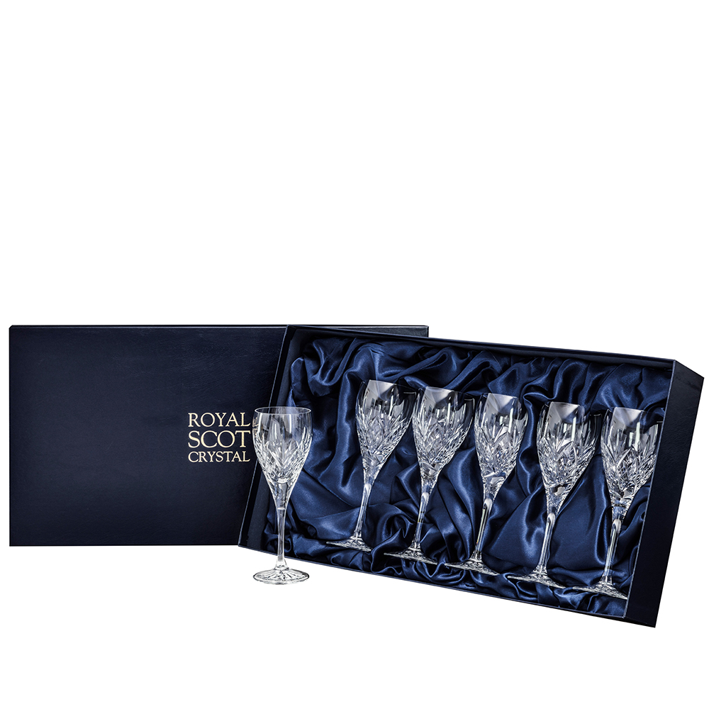 EDINBURGH CRYSTAL カットクリスタルグラス 2個セット Edinburgh - 6 Crystal Wine Glasses 218mm (Presentation Boxed