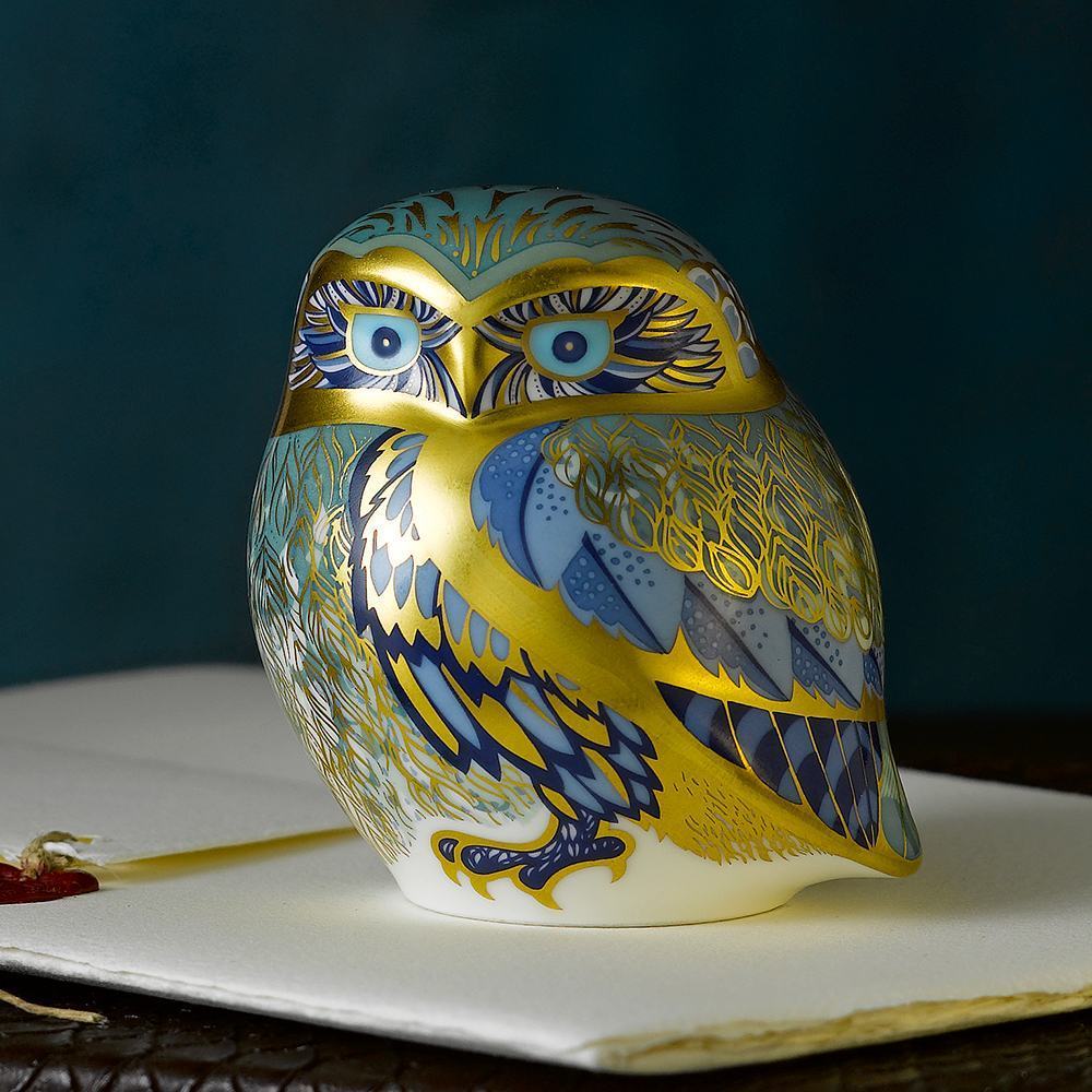 ロイヤルクラウンダービー フクロウ置物 ロイヤルクラウンダービー フクロウ置物